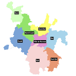 Carte de Rennes métropole